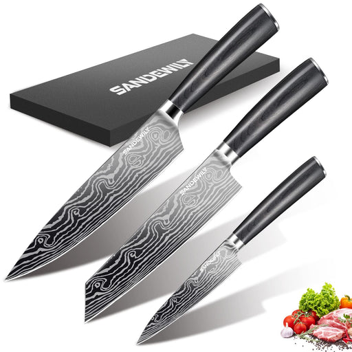 YOTSUBA Cooking Knife Set, kitchen knives set of 3 with Sharp High Car —  CHIMIYA