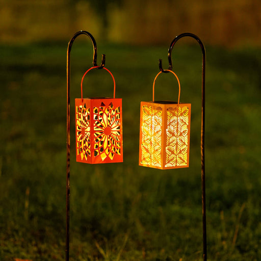 2 Pack Solar Lanterns Outdoor Waterproof Hanging Lights Decorative Sol —  CHIMIYA