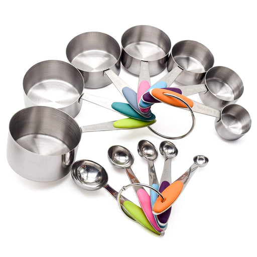 Measuring Cups and Magnetic Measuring Spoons Set, Wildone Stainless St —  CHIMIYA