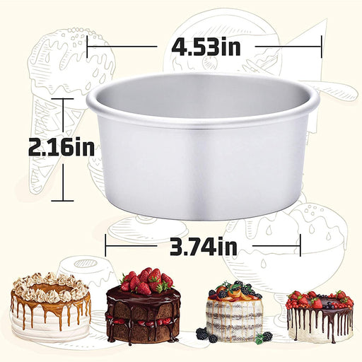 ODAHIS 4 Pieces Mini Cake Pan Set, 5 Inch Round Aluminum Cake Pan Set —  CHIMIYA