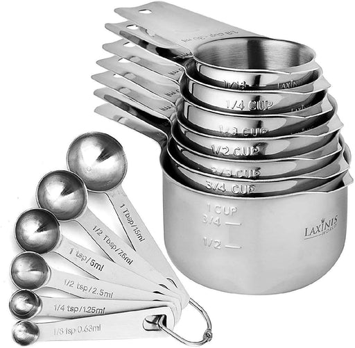 Kaluns Measuring Cups And Spoons Set, 16 Piece, Stainless Steel : Target