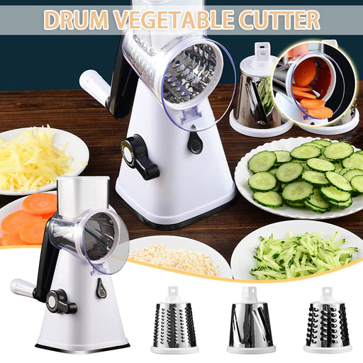 Vegetable cutter Vegetable Cutter Manual Rotary Cheese Grater 3 Interc —  CHIMIYA
