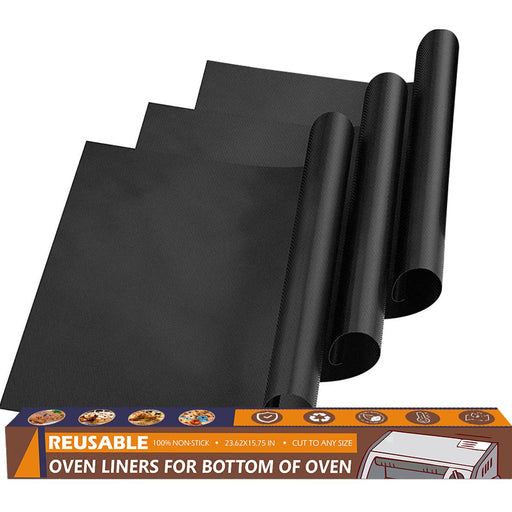 TOOLSSIDE 100% Non-Stick Toaster Oven Liner 2 PACK - 11 X 9 Oven Liners  For