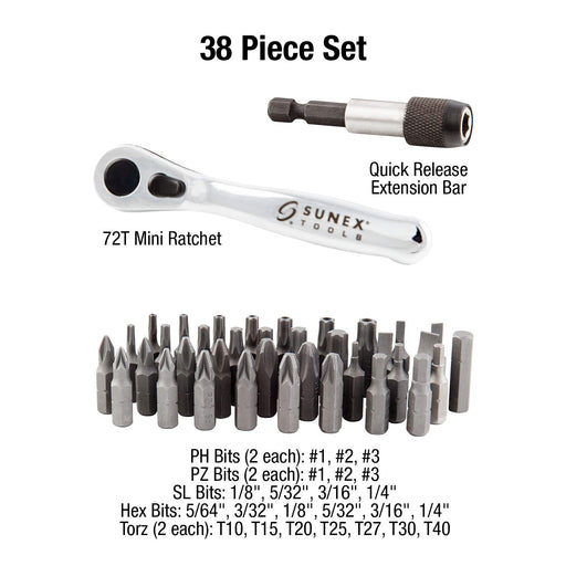 Sunex 9727 1/4-Inch and 3/8-Inch Drive Adjustable T-Handle Speed