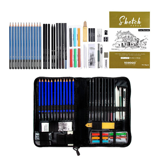  H & B Sketch Pad and Pencil Set 100 pcs Sketching Pencils Set  with Sketch Book Drawing Sets for Adults with Watercolor Pencils, Sketching  Pencils for Artists,Begineers and Kids 