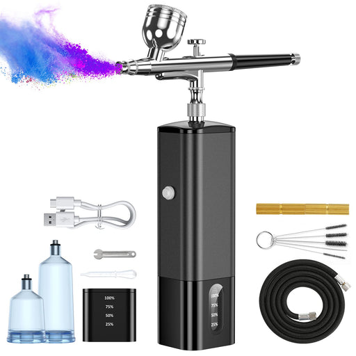 Morovan Airbrush Kit with Compressor - Portable Cordless Airbrush