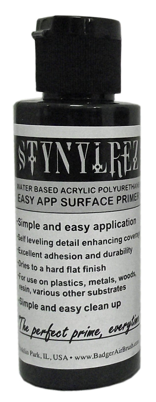 BADGER Stynylrez SNR-416 Airbrush Primer 6 Tone Pack 4Oz. / 120Ml White,  Gray, Black, Red Brown, Olive Green, Neutral, 4 Fl Oz (Pack of 1), 24 Ounce