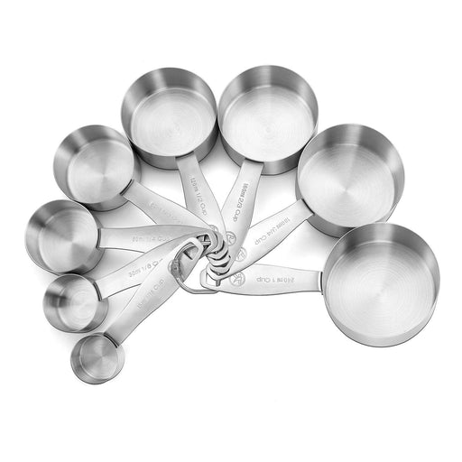 Measuring Cups - Heavy Duty Stainless Steel Silver Set of 7 (Retail) –  VanillaPura