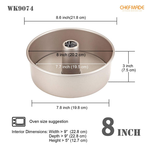 CHEFMADE Tube Cake Pan, 6.5-Inch Non-Stick Vortex-Shaped Tube Pan Kuge —  CHIMIYA