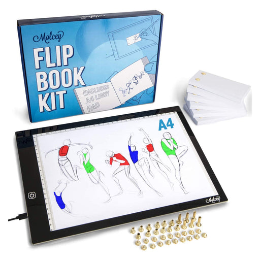 Flipboku - Flip Book Kit for Learning Animation - 2 Coloring Flipbooks -  The 12 Basic Principles of Animation - Educational Toys - with DIY Paper
