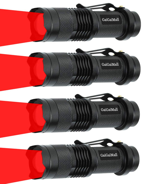 GaiGaiMall Blue Light Flashlight Single Mode Hunting Torch Zoomable  Waterproof LED Light for Night Hunting Fishing