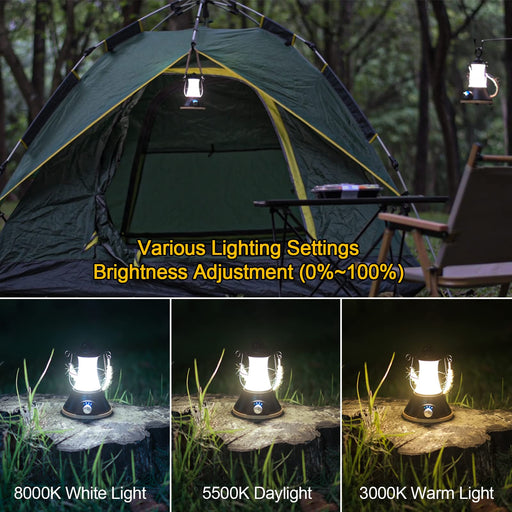 CAMMILE LED Camping Lantern Rechargeable, Battery Powered Lights,5000m —  CHIMIYA