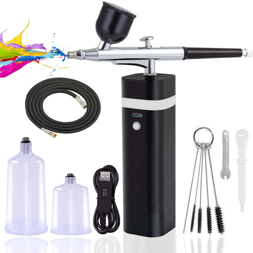 Sidaco Airbrush Kit with Compressor with 2 Batteries, Portable