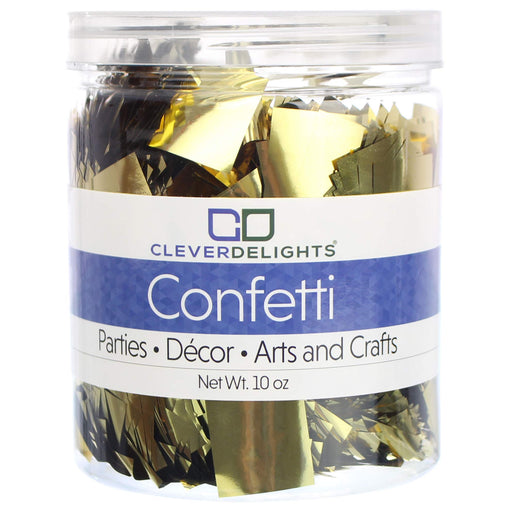 4 Pack - CleverDelights Confetti Poppers - Metallic Gold Silver