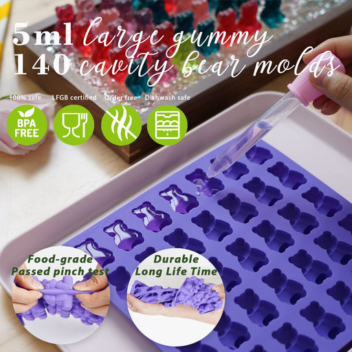 CLASSIC size GUMMY BEAR Candy Molds by The Modern Gummy; 2 Trays