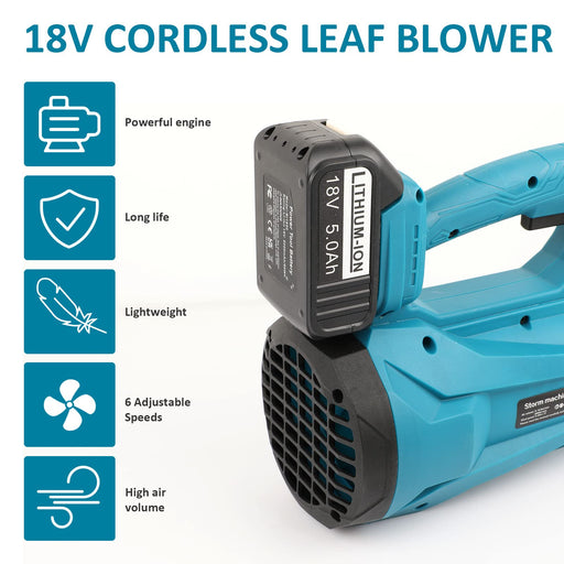 MAXLANDER Leaf Blower Cordless with Battery and Charger, 350CFM