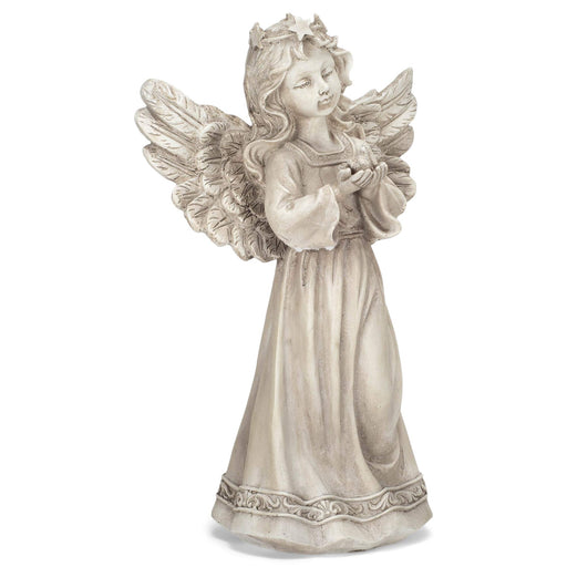 Napco 17909 Angel Girl with Dove Garden Statue, 12.25