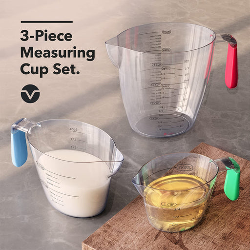 Cuisinart Nesting Liquid Measuring Cups, Clear, 3-Piece, CTG-00-3MC