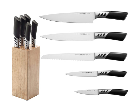Svensbjerg Modern-Silver Chef Kitchen Knife Set without Block, Chef Knife  Set for Cooking, Knife Set for Kitchen, Stainless Steel, Sharp, German  Brand