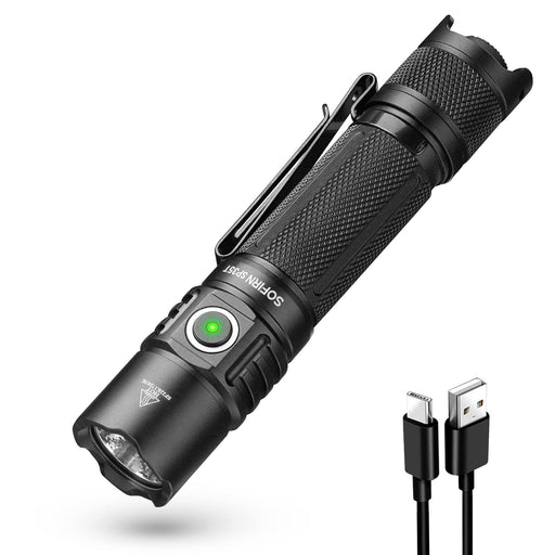 sofirn Flashlight High Lumens, 8000 Lumens Super Bright SP36 Pro Powerful  Light USB C Rechargeable with 4*LED 5000K, Anduril 2.0 Programmable UI and