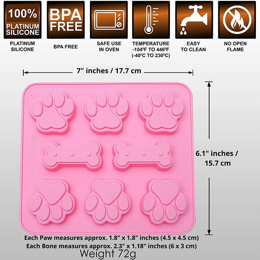 Dog Bone Silicone Molds 212 Cavity Mini Dog Treat Molds Non-Stick Gumm —  CHIMIYA