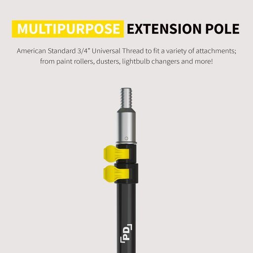 EVERSPROUT 1.5-to-3 Foot Telescopic Extension Pole | Lightweight Sturdy  Aluminum Handle | Easy to Use Flip-Tab Lock Mechanism | Twist-On Metal Tip