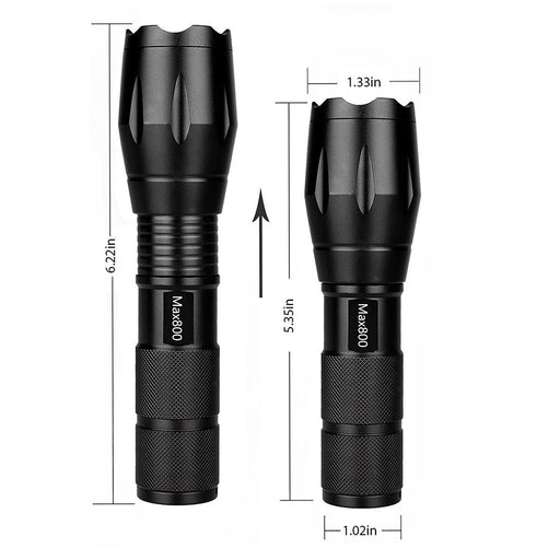 PeakPlus LED Tactical Flashlights High Lumens, Zoomable, 5 Modes Brigh —  CHIMIYA