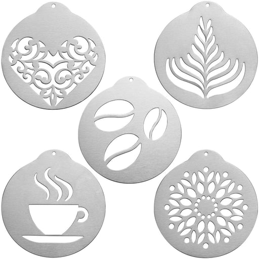 Chocolate Shaker with 16 Piece Coffee Stencils Set for Coffee