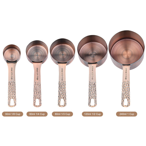 2LB Depot Copper Measuring Spoons Set - 7 Sizes, Stainless Steel