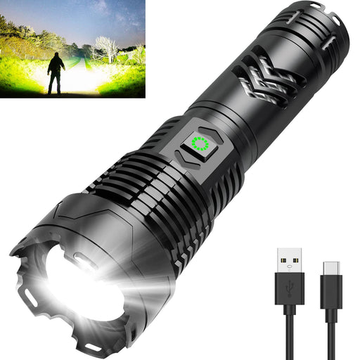 lemihui Rechargeable LED Flashlight High Lumens, 120000 Lumens