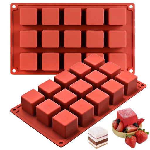 JOERSH 3D Square Silicone Mold  2 x 2 x 2 Square Mousse Cake Bakin —  CHIMIYA