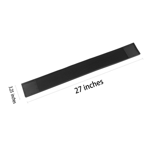  ProTensils Rail Bar Mat 23 x 3.25 Black Rubber Bar