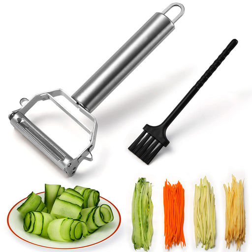 Boxgear Stainless Steel Dual Blade Vegetable Peeler - Commercial Grade  Julienne Cutter, Slicer, Shredder, Scraper - Fruit, Potatoes, Carrot,  Cucumber