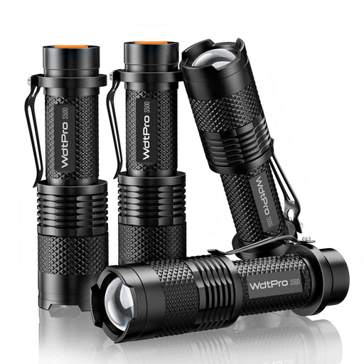 Sakeen - Survival Mini Tactical LED Flashlights Camping Torch Light 300  Lumen Rechargeable in Red 