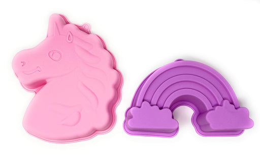 MoldFun 2 Pack Unicorn Head Silicone Molds Set for Making Chocolate Hard Candy Gummy Jello Jelly Small Soap Bath Bombs Baking Cupcake Treat Oreo