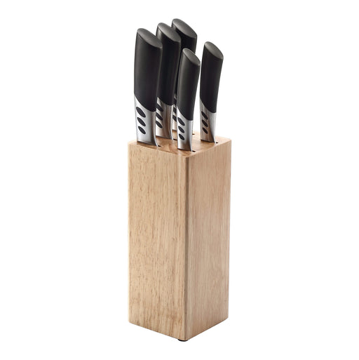 ZHUJIABAO Black Kitchen Knife Block Set with Acrylic Stand 6PCS  Professional Stainless Steel Chef Knife Set with Nonstick Coating and Ultra  Sharp Edge