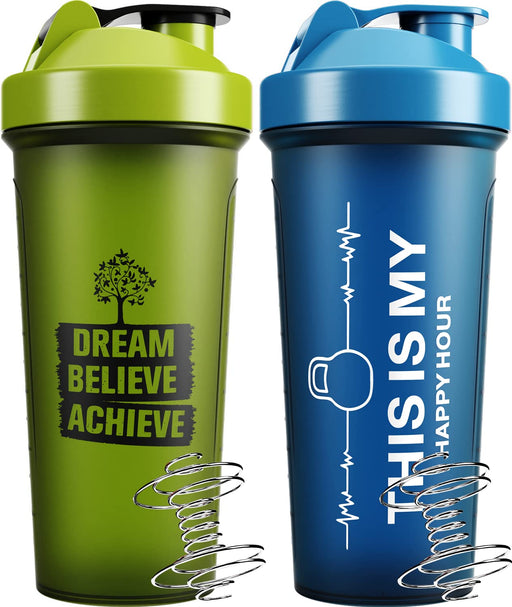 IMBUE [ 2- Pack] Protein Shaker Bottle, Protein Shaker Cup, Shaker