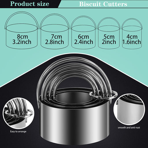 HULISEN Stainless Steel Pastry Scraper, Dough Blender & Biscuit Cutter —  CHIMIYA