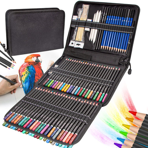  KJHG 144Pcs Sketching & Drawing Pencils Art Kit,Professional  Drawing Art Tool Kit CharcoalGraphiteWatercolorMetallicColored Drawing  Pencils Set for Artists,Beginners,Adults,Kids,Teens : Arts, Crafts & Sewing