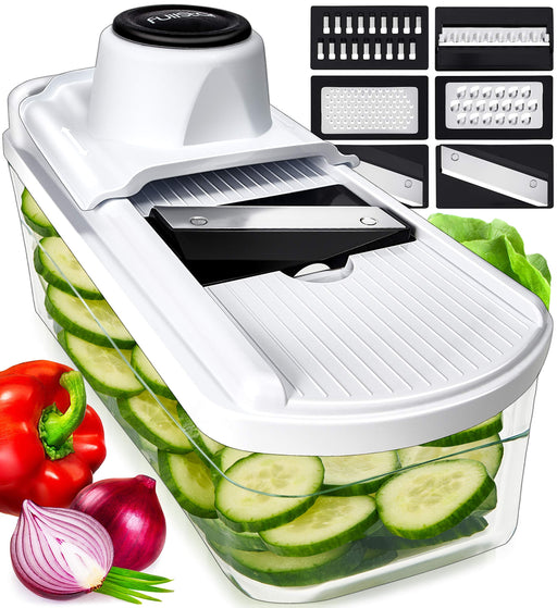 Fullstar Vegetable Chopper – Spiralizer Vegetable Slicer – Onion Chopper  with Container – Pro Food Chopper – Black Slicer - Wadan Traders