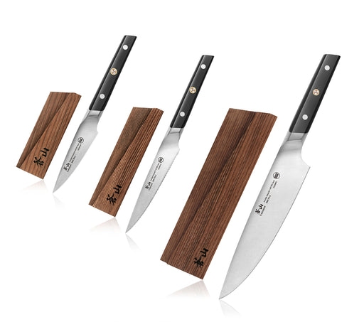 Cangshan L1 Series 1026924 German Steel Forged 3-Piece Starter Knife Set, White