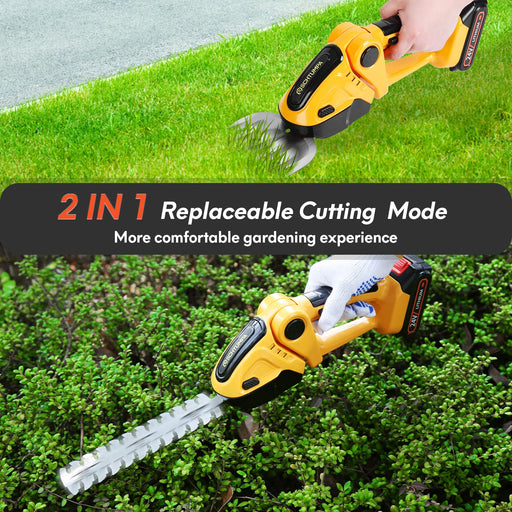  LUXBIRD Cordless Grass Shears, 2-in-1 Mini Hedge Trimmer  Cordless,Light Handheld Grass Trimmer, Electric Shrub Trimmer with 2Pcs  Rechargeable Batteries : Patio, Lawn & Garden