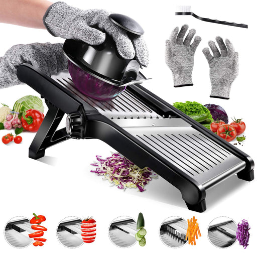 7in1 Mandoline Slicer for Kitchen Adjustable Stainless Steel Food