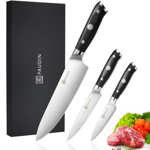 Pigeon 3-Piece Knife Set with Contoured Handle, Utility, Paring