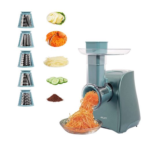 Himimi Electric Cheese Grater, Cutter, Slicer Shredder, 250W Salad Maker  Shooter with 5 Free Attachments