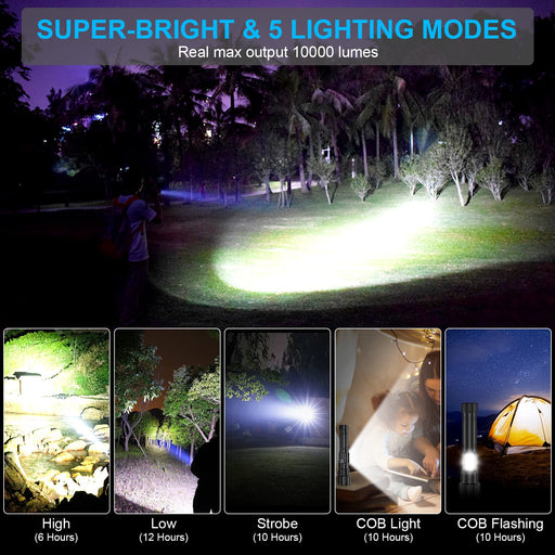 ORMRME Rechargeable led Flashlights High Power 90000 Lumens ( with Bat —  CHIMIYA