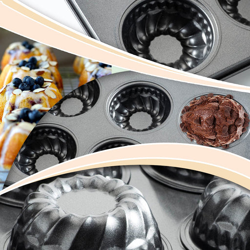 4 Inch Individual Small Bundt Pan Nonstick Mini Fluted Cake Pan Carbon  Steel Small Pound Cake Mould/Mold For Baking 0028