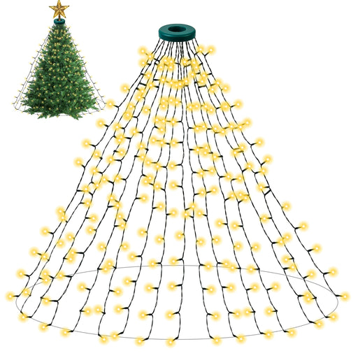 Brightown LED Christmas Cone Tree Light with Star Topper, 6ft 265 LED  Outdoor Lightshow Christmas Tree with 8 Modes Remote, Dimmable Artificial Christmas  Tree for Porch Yard Patio Indoor Decorations 