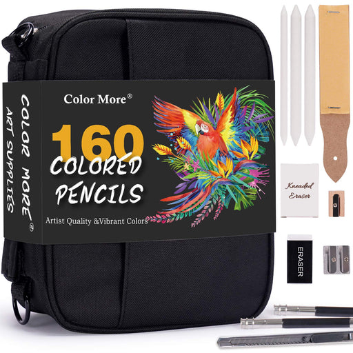 Shuttle Art 180 Colored Pencils, Soft Core Coloring Pencils Set with 4 Sharpeners, Professional Color Pencils for Artists Kids Adults Coloring