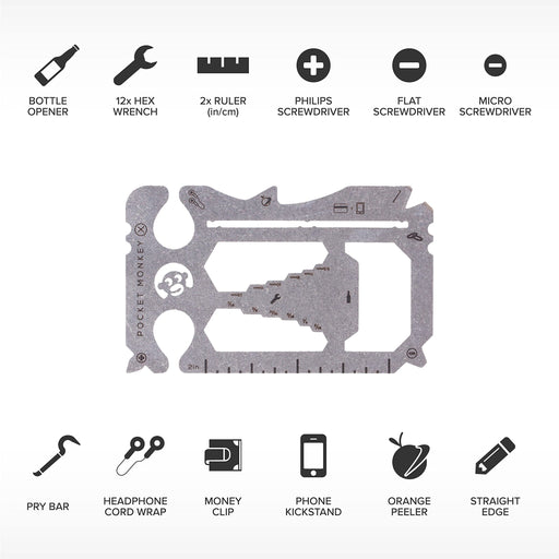 Credit Card Multi Tool - Can Opener, Knife, Screwdriver, Ruler, Bottle –  Mountain Valley Gear